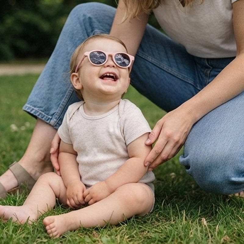 lunettes bebe soleil rose regard ciel