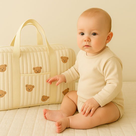 sac à langer assis