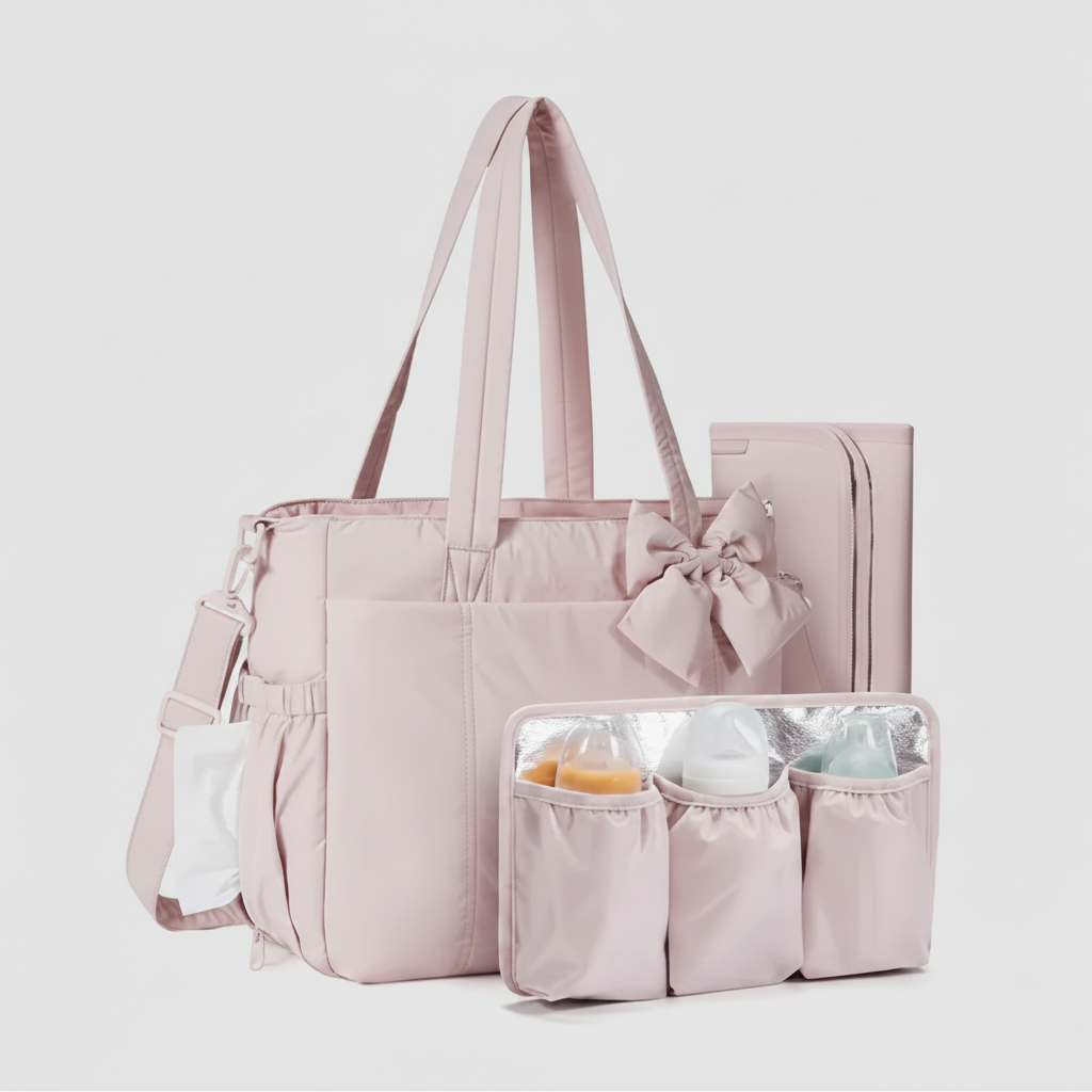 sac à langer bebe rose
