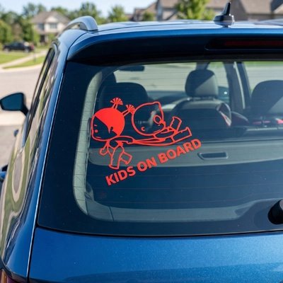 bébé à bord rouge vitre auto