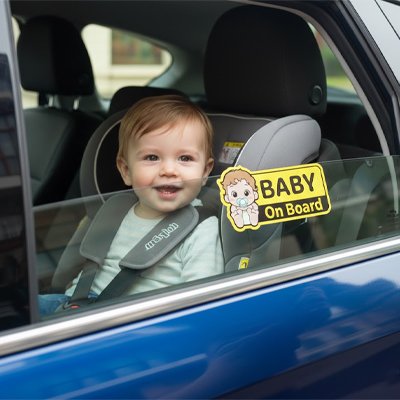 bebe a bord vitre arrière siège auto