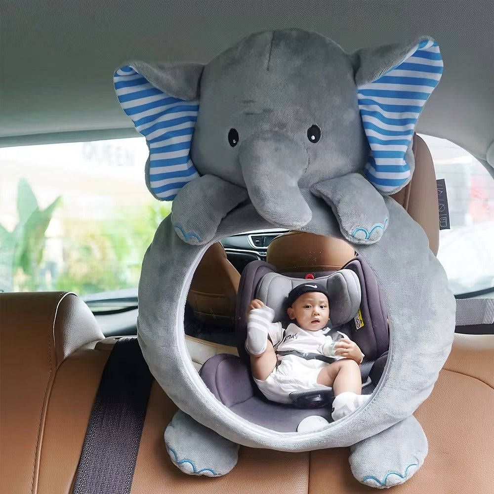bébé et miroir éléphant accrocher