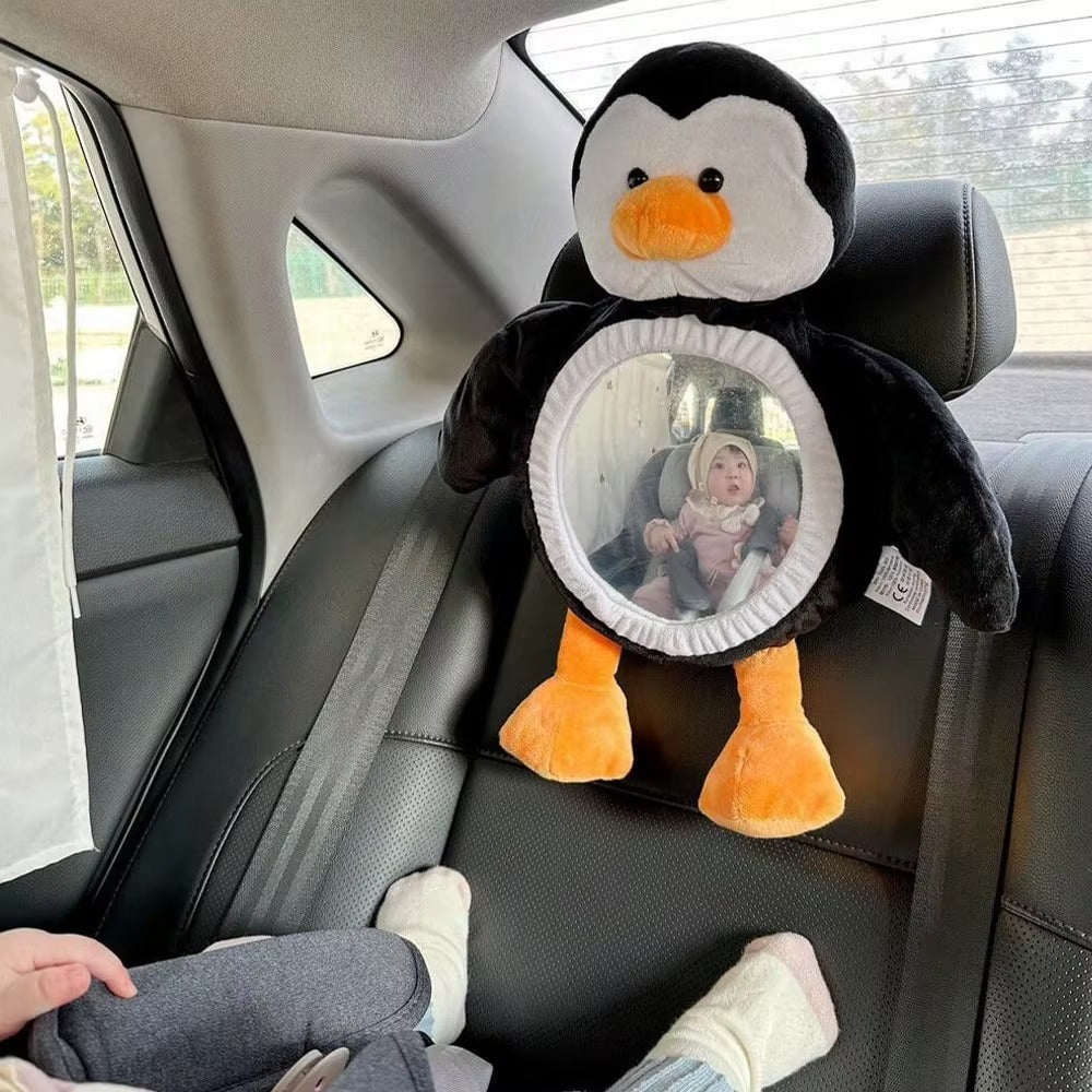 bébé et miroir pingouin accrocher