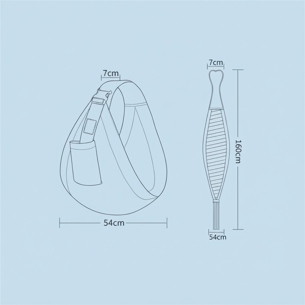 bebe porte en echarpe dimensions