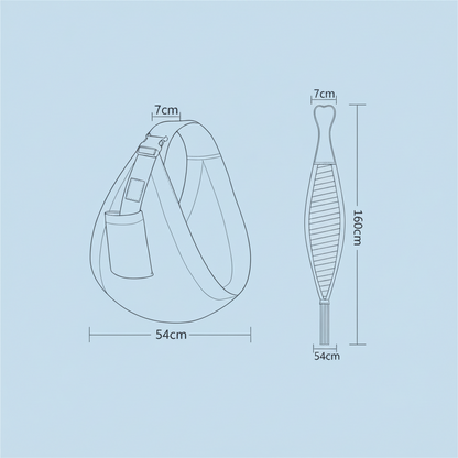 bebe porte en echarpe dimensions