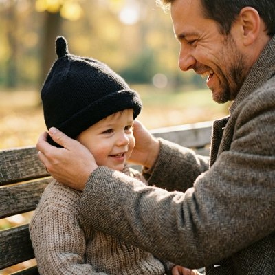 Bonnet bebe banc parc papa