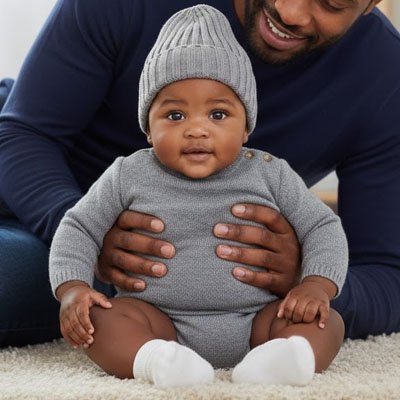 bonnet bébé gris joufflu