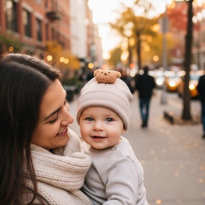 bonnet bébé kaki maman rue