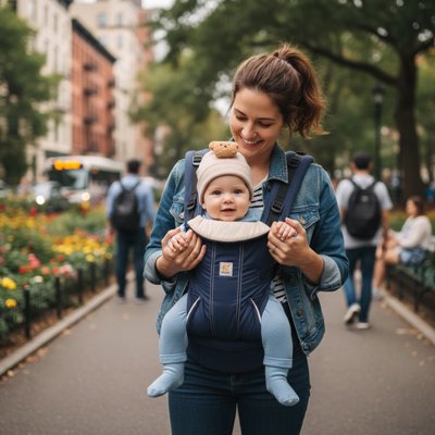bonnet bébé rose maman portage