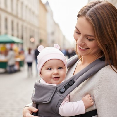 bonnet bebe rose maman promenade