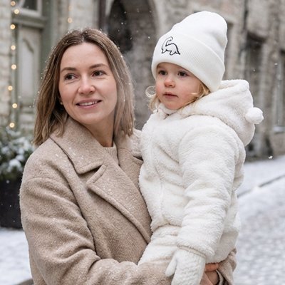 bonnet pour bebe blanc maman neige