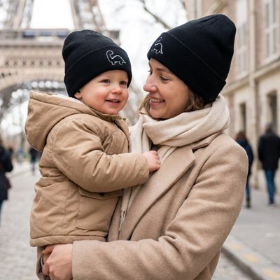 bonnet pour bebe noir bras maman
