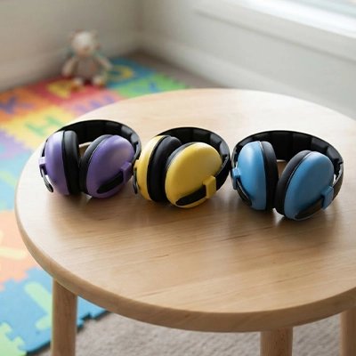 Casque anti bruit bebe table variante