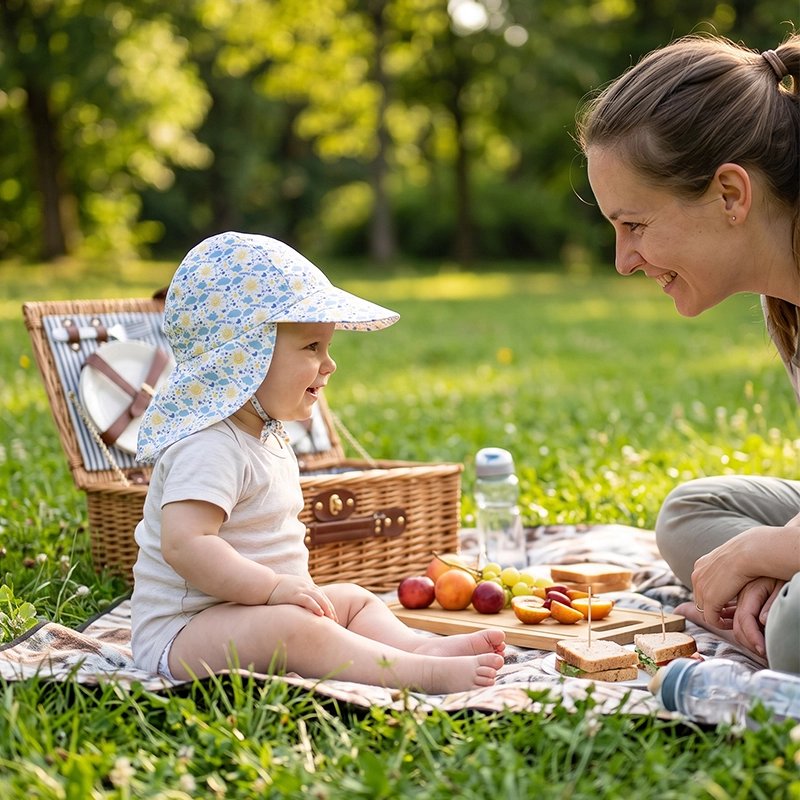 casquette bébé fleurs maman picnic