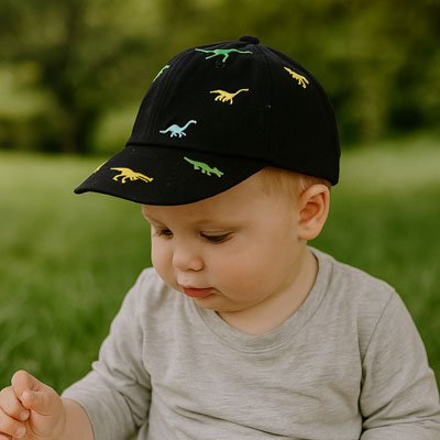 casquette bebe noir chandail gris