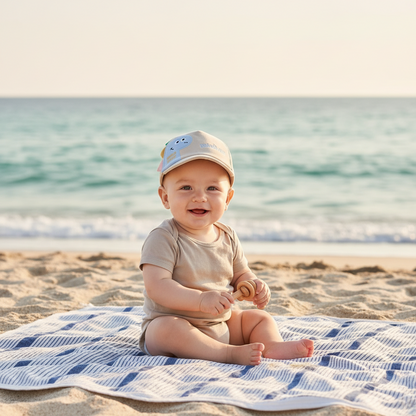 casquette pour bebe beige garçon plage