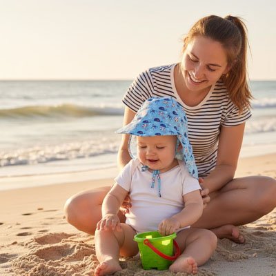 casquette pour bebe bleu seau