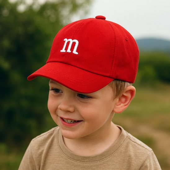 casquette pour bebe rouge garçon arbres