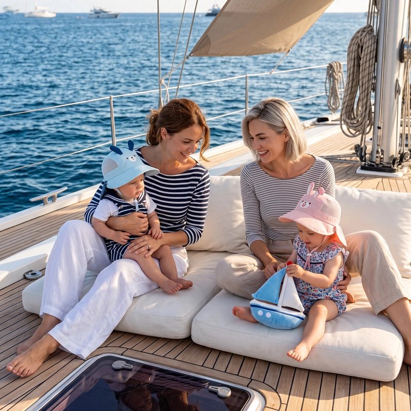 chapeau anti uv bébé variante bateau