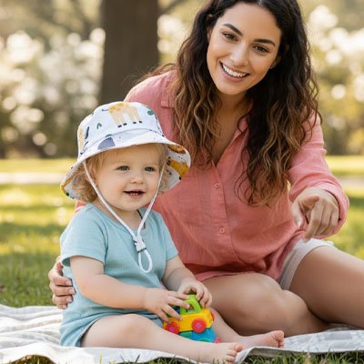chapeau bébé jungle maman picnic