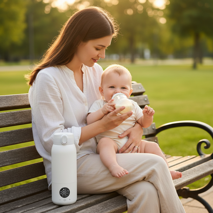 chauffe-biberon portable maman banc parc