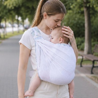 echarpe bebe blanc calin