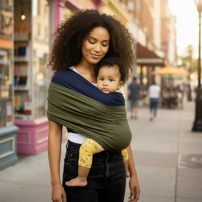 echarpe de portage marine maman rue