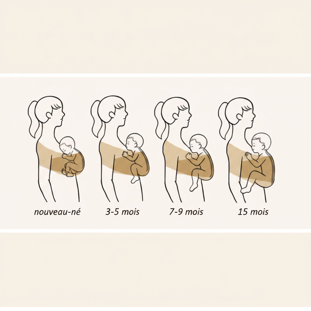 echarpe porte bebe positions