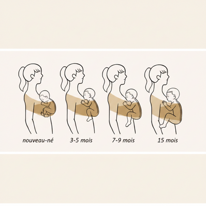 echarpe porte bebe positions