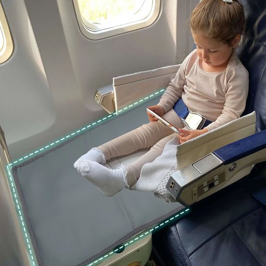Lit de voyage bébé gris fille tablette