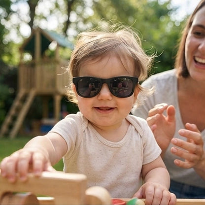 lunette pour bebe soleil​ gris blocs bois