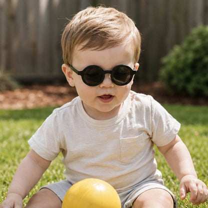 Lunette soleil pour bebe noir garçon balle jaune
