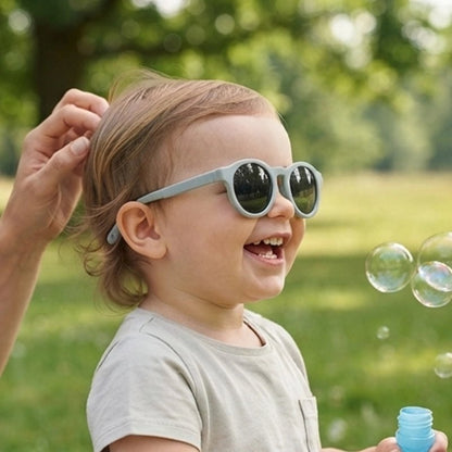 lunettes bebe soleil bleu bulles savon