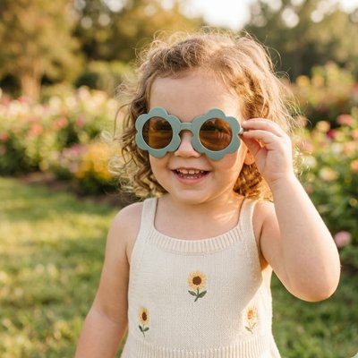 lunettes de soleil bébé fille robe fleuris