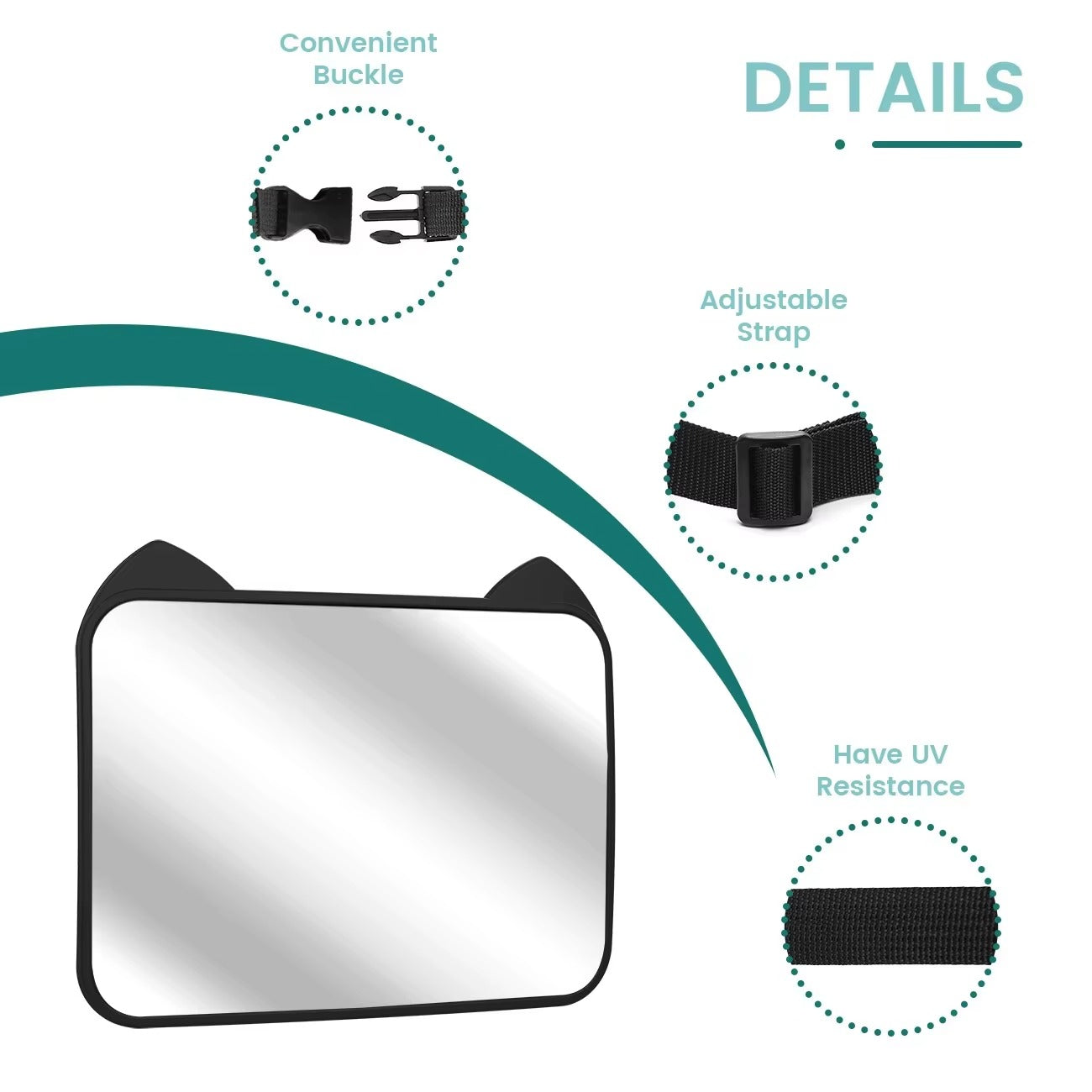 miroir pour bebe voiture attaches