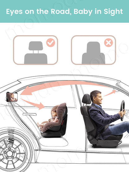 miroir pour bebe voiture position