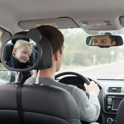 miroir voiture bébé derrière papa