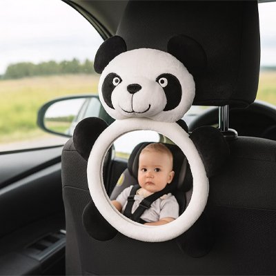 miroir voiture bébé panda