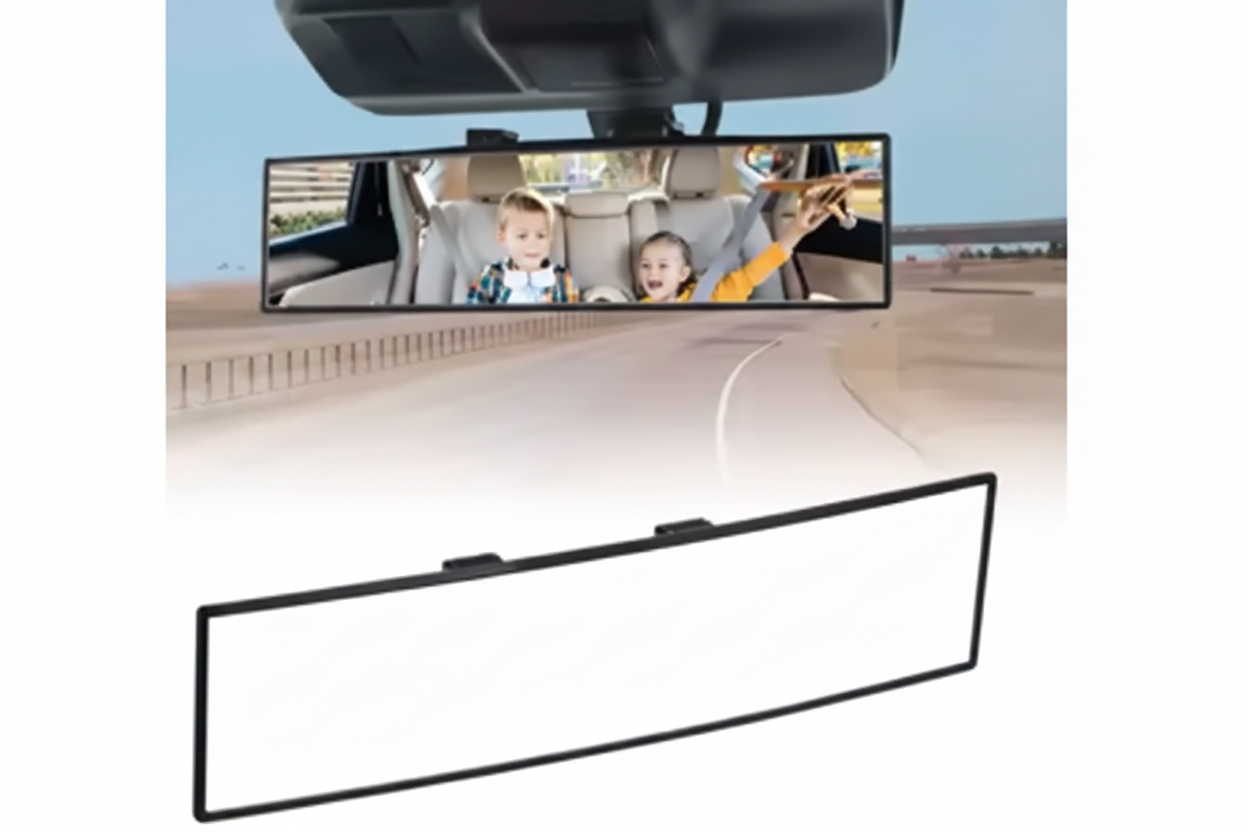 miroir voiture bébé vue deux enfants