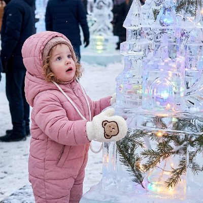 moufle bébé blanc château glace 