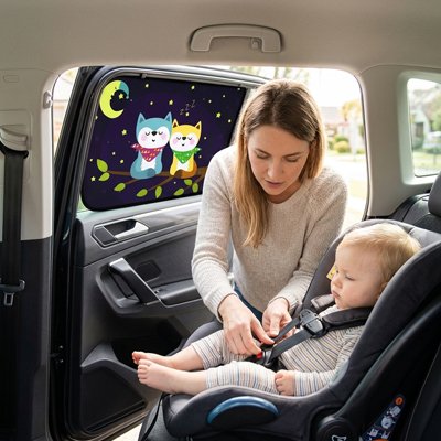 par soleil voiture attache bébé