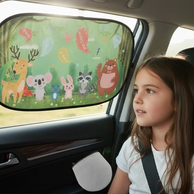 par soleil voiture grande fille regarde