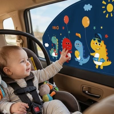 pare soleil bebe voiture côté gauche touché
