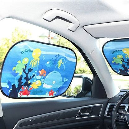 pare soleil voiture bébé baleines en avant