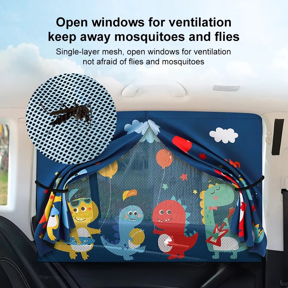 pare soleil voiture bébé ouverture anti-moustiques