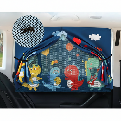 pare soleil voiture bébé ouverture anti moustiques