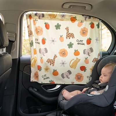 pare-soleil voiture fruit endormi