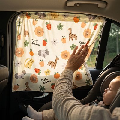 pare-soleil voiture fruits