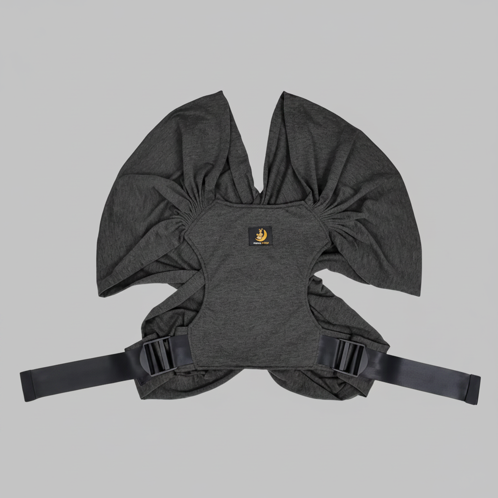 portage bebe echarpe gris foncé variante
