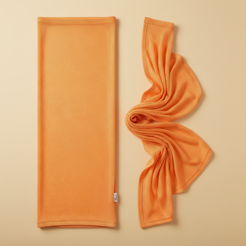 portage en écharpe orange tissu